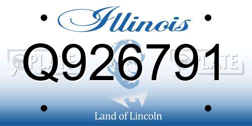 Q926791 Illinois License Plate