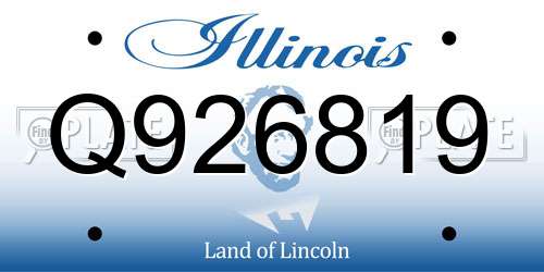 Q926819 Illinois License Plate