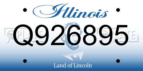 Q926895 Illinois License Plate