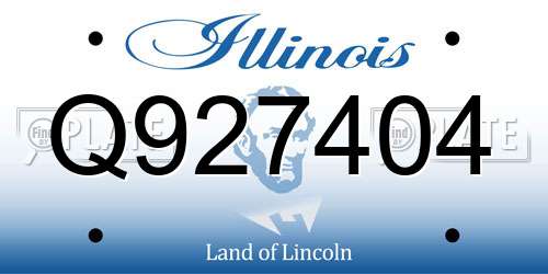 Q927404 Illinois License Plate