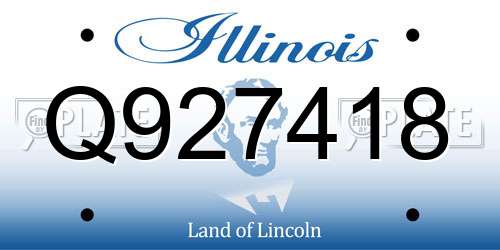 Q927418 Illinois License Plate