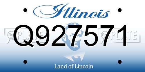 Q927571 Illinois License Plate