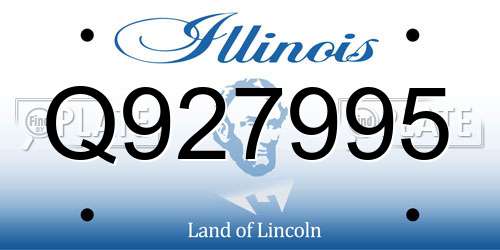 Q927995 Illinois License Plate