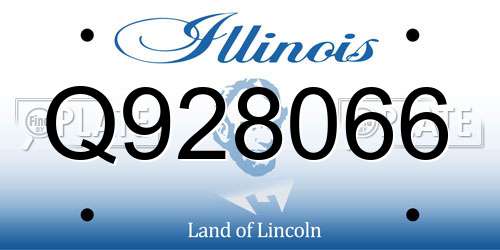 Q928066 Illinois License Plate