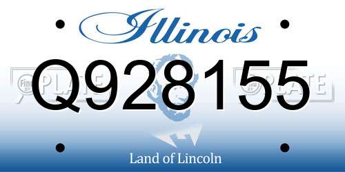 Q928155 Illinois License Plate