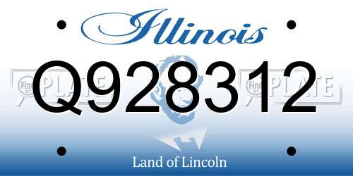 Q928312 Illinois License Plate