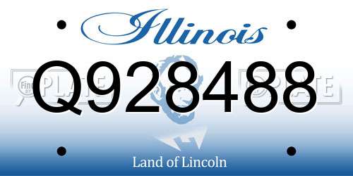 Q928488 Illinois License Plate