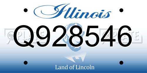 Q928546 Illinois License Plate