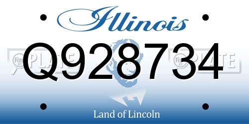 Q928734 Illinois License Plate