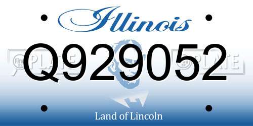 Q929052 Illinois License Plate