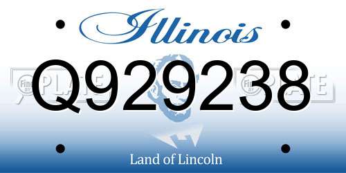 Q929238 Illinois License Plate