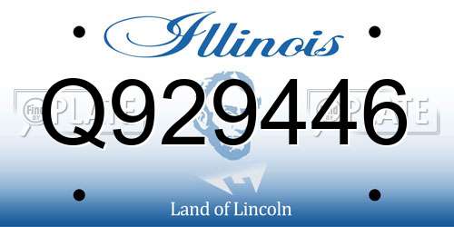 Q929446 Illinois License Plate