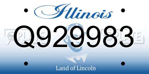 Q929983 Illinois License Plate