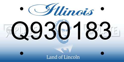 Q930183 Illinois License Plate