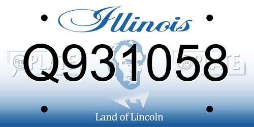 Q931058 Illinois License Plate