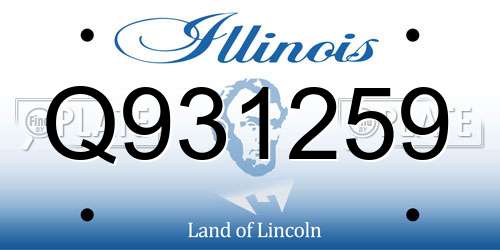 Q931259 Illinois License Plate