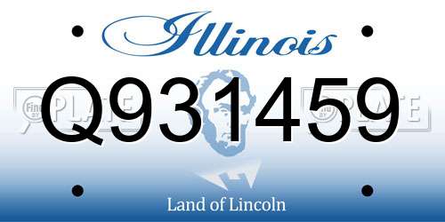 Q931459 Illinois License Plate