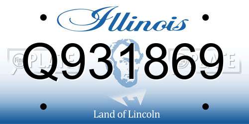 Q931869 Illinois License Plate