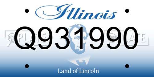 Q931990 Illinois License Plate