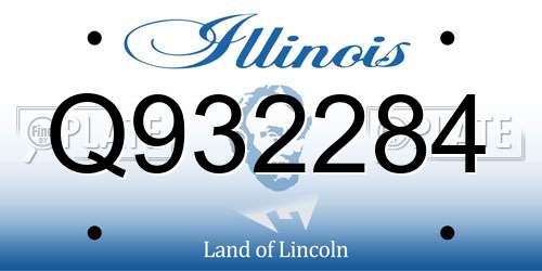 Q932284 Illinois License Plate