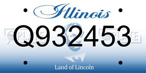 Q932453 Illinois License Plate