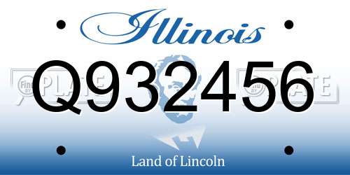 Q932456 Illinois License Plate