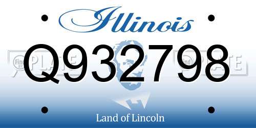 Q932798 Illinois License Plate