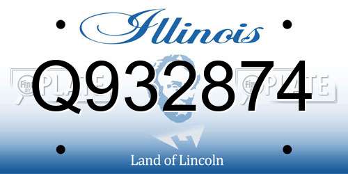 Q932874 Illinois License Plate