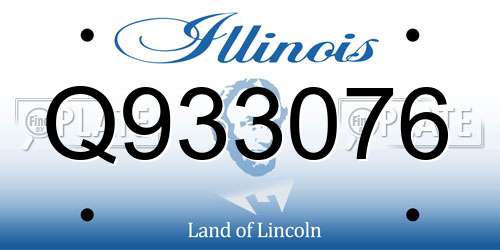 Q933076 Illinois License Plate