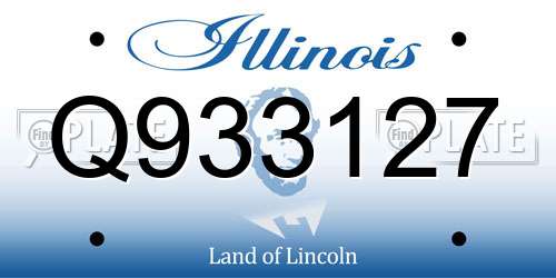 Q933127 Illinois License Plate