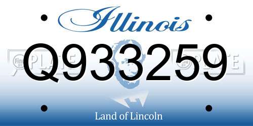 Q933259 Illinois License Plate