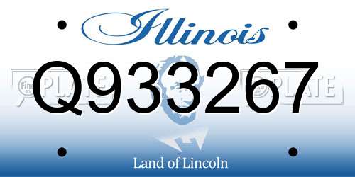 Q933267 Illinois License Plate