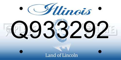 Q933292 Illinois License Plate