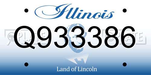 Q933386 Illinois License Plate