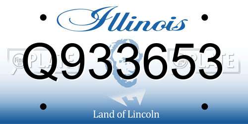 Q933653 Illinois License Plate
