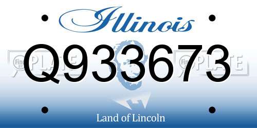 Q933673 Illinois License Plate