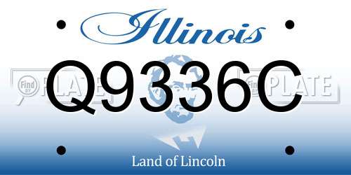 Q9336C Illinois License Plate