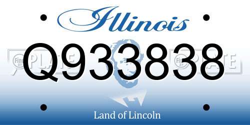 Q933838 Illinois License Plate