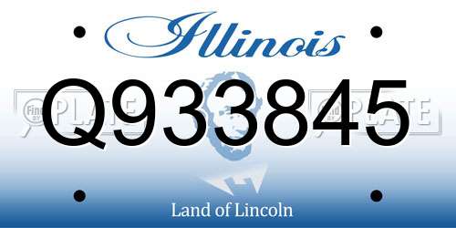 Q933845 Illinois License Plate