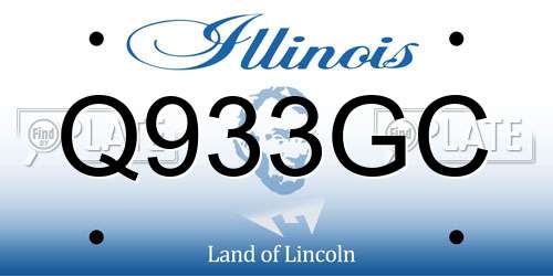 Q933GC Illinois License Plate