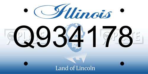 Q934178 Illinois License Plate