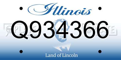 Q934366 Illinois License Plate