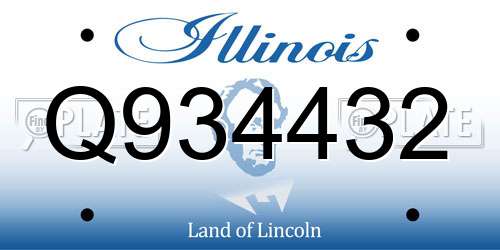 Q934432 Illinois License Plate
