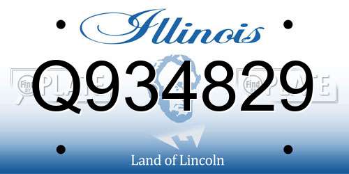 Q934829 Illinois License Plate