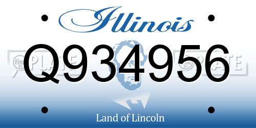 Q934956 Illinois License Plate