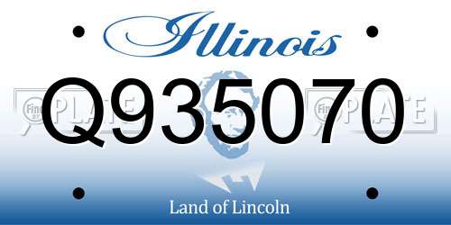 Q935070 Illinois License Plate