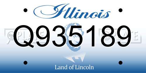 Q935189 Illinois License Plate