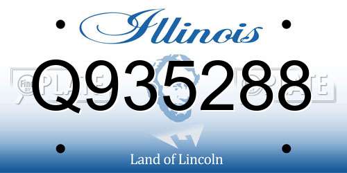 Q935288 Illinois License Plate