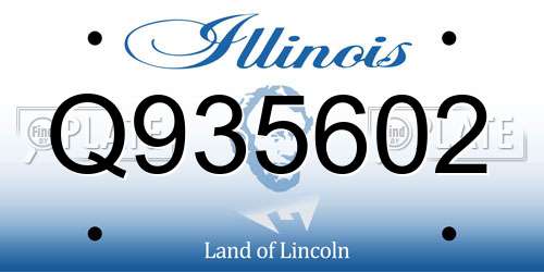 Q935602 Illinois License Plate