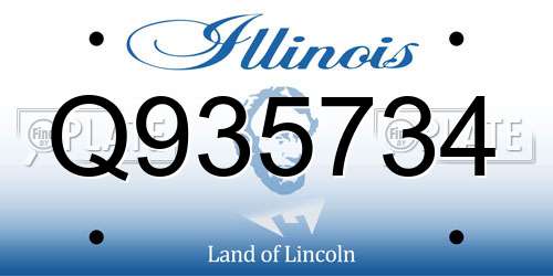 Q935734 Illinois License Plate